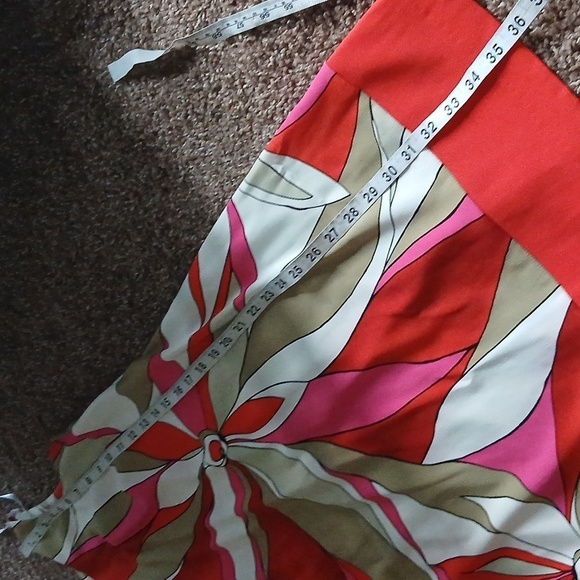 AB studio women’s red &pink floral sleeveless dress size 4 - Picture 10 of 10